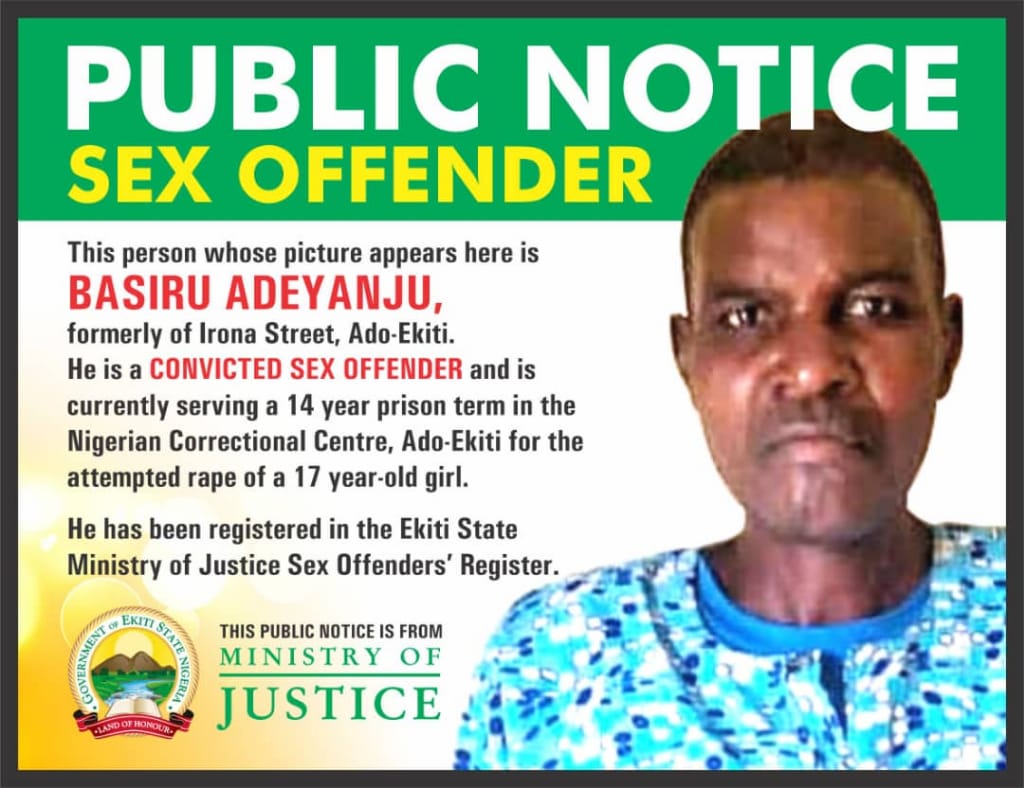 Ekiti govt publishes names of two men convicted of raping females aged 61, 17